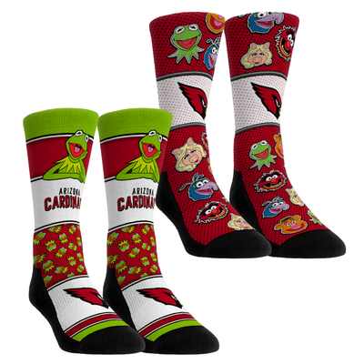  Arizona Cardinals Rock Em Unisex Muppets 2-Pack Crew Socks Set - Red