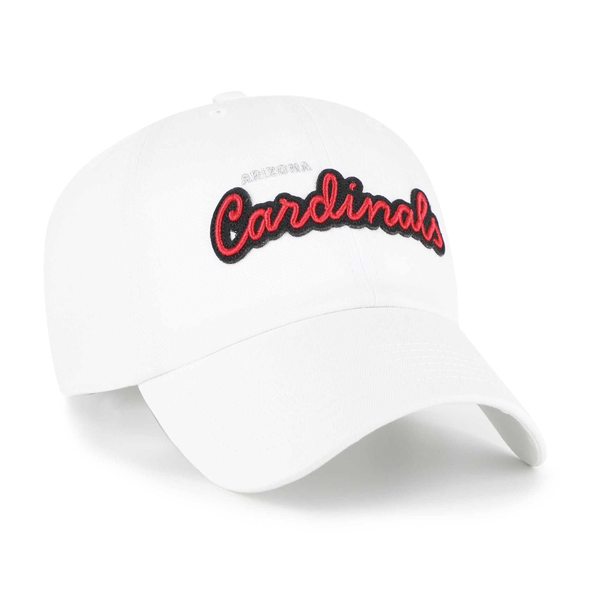 Women's '47 White Arizona Cardinals Trendy Script Clean Up Adjustable Hat