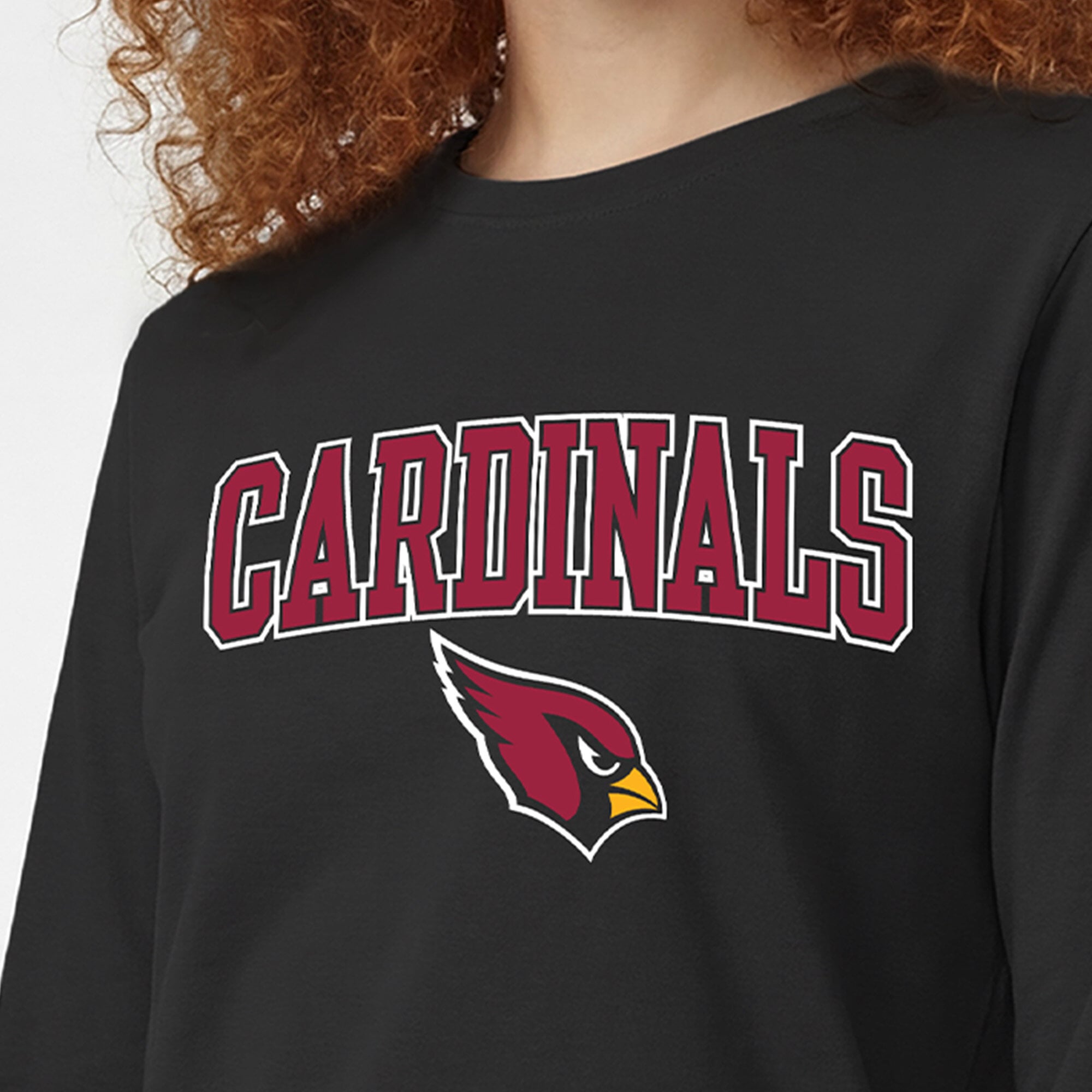 Women's Champion Black Arizona Cardinals Core Logo Long Sleeve T-Shirt