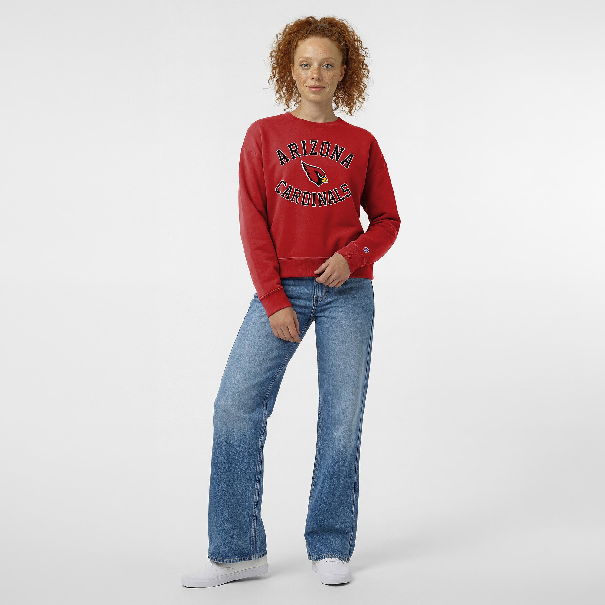 Women's Champion Cardinal Arizona Cardinals Heart & Soul Powerblend Sweatshirt