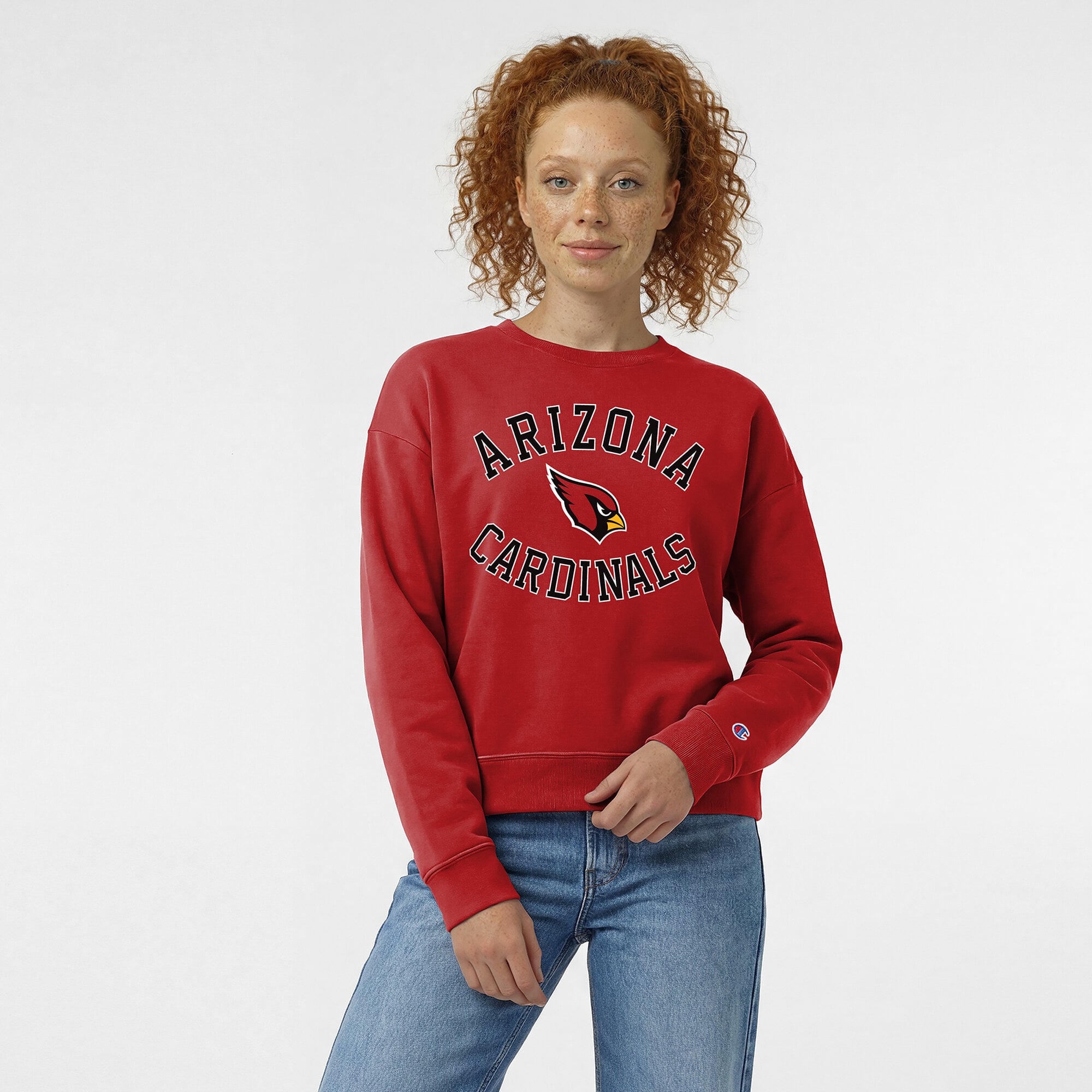 Women's Champion Cardinal Arizona Cardinals Heart & Soul Powerblend Sweatshirt