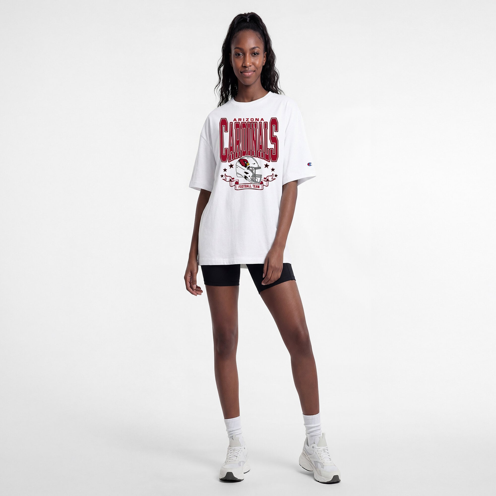 Women's Champion  White Arizona Cardinals Oversized T-Shirt