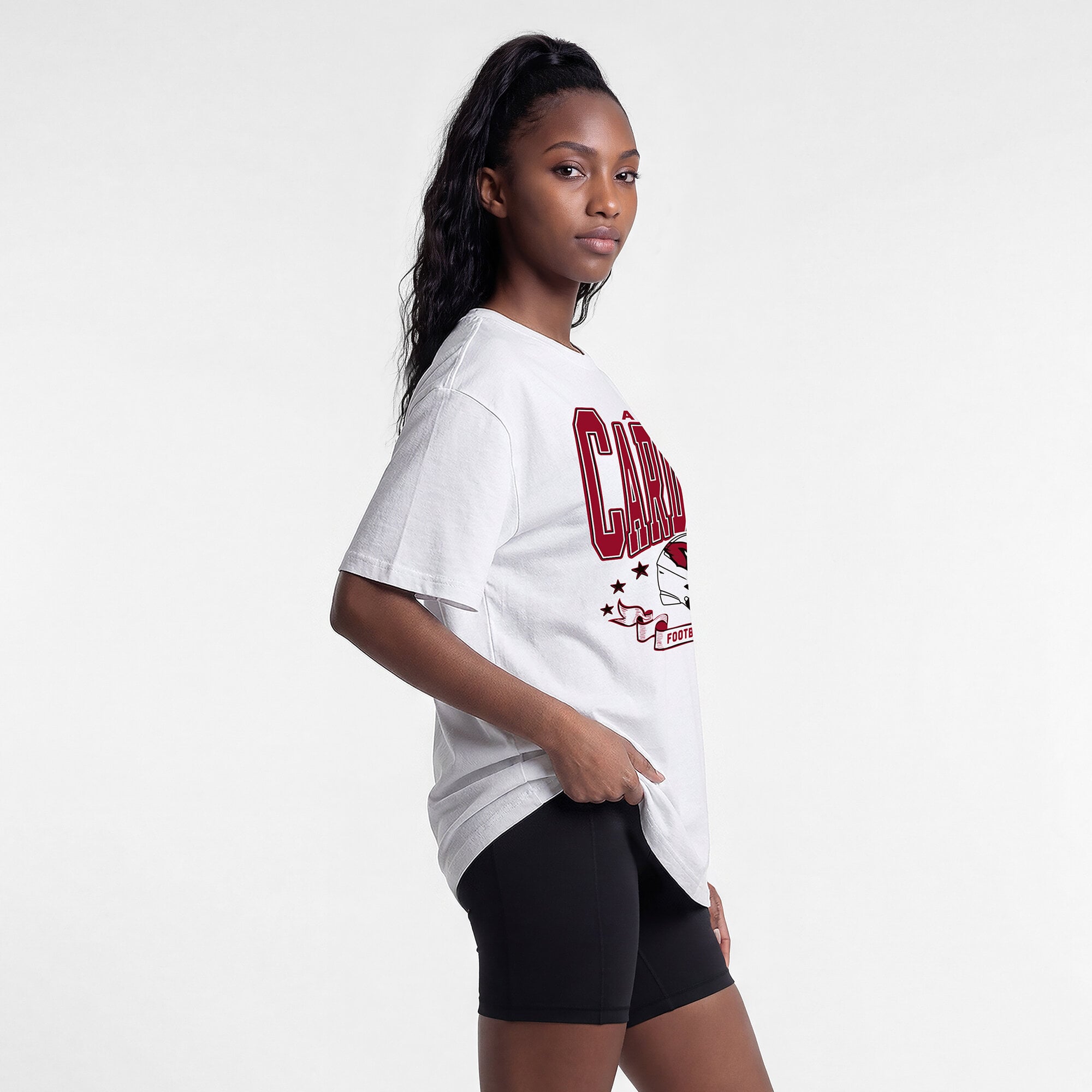 Women's Champion  White Arizona Cardinals Oversized T-Shirt