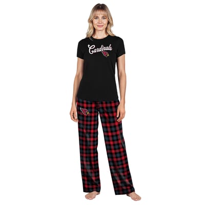  Arizona Cardinals Concepts Sport Women's Highland Sleep Set - Black