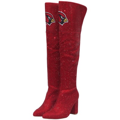  Arizona Cardinals FABGATING by Cuce Women's Team Color Crystal Over-The-Knee Boots - Cardinal