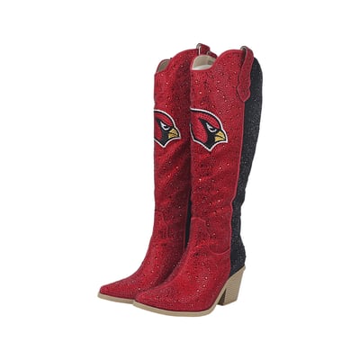  Arizona Cardinals FABGATING by Cuce Women's Two-Tone Crystal Cowboy Boot - Cardinal