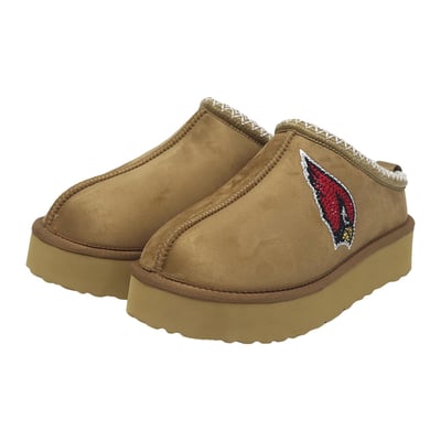  Arizona Cardinals FABGATING by Cuce Women's Chestnut Slip On Boots with Crystal Logo - Tan