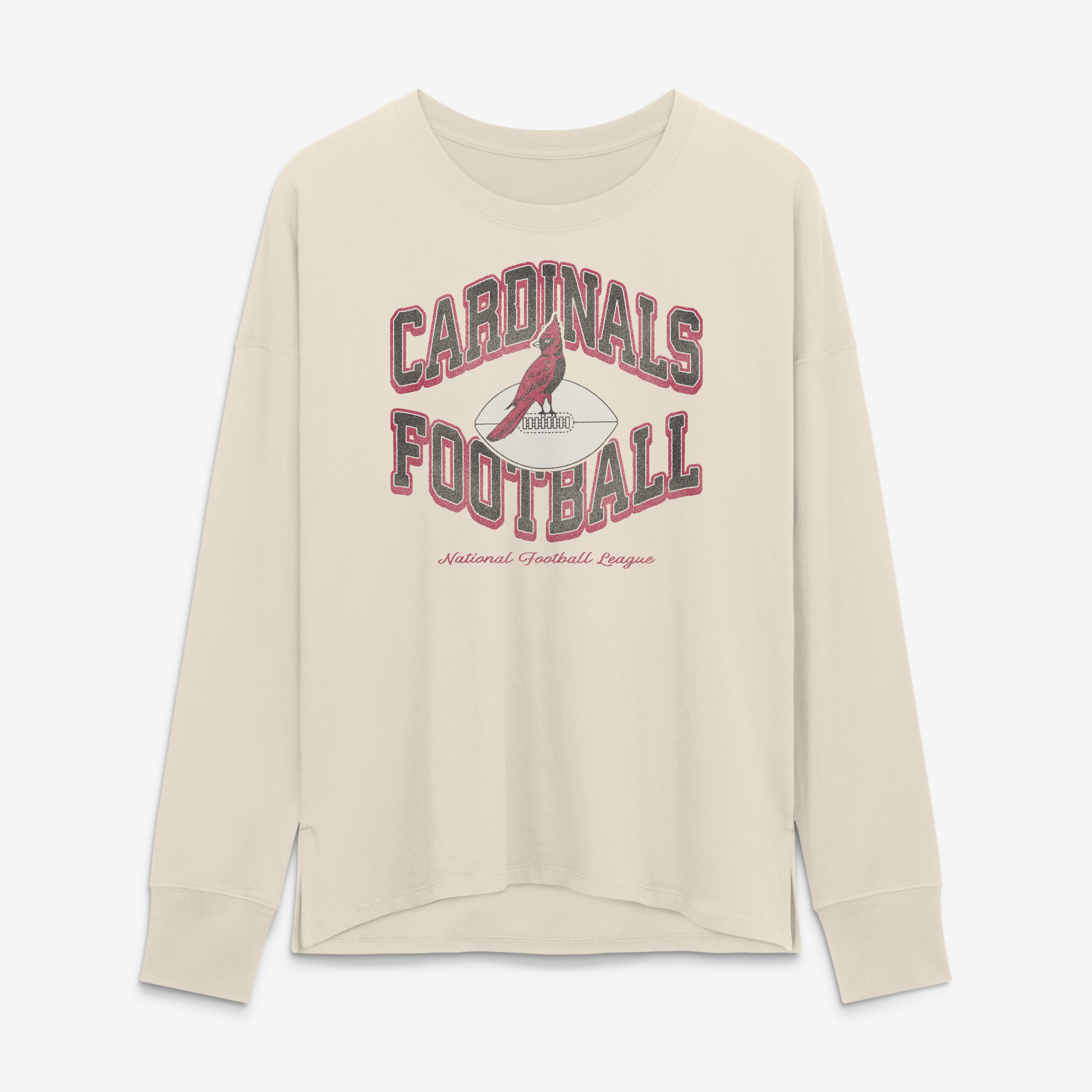 Women's Fanatics Cream Arizona Cardinals Heritage Legacy Long Sleeve T-Shirt