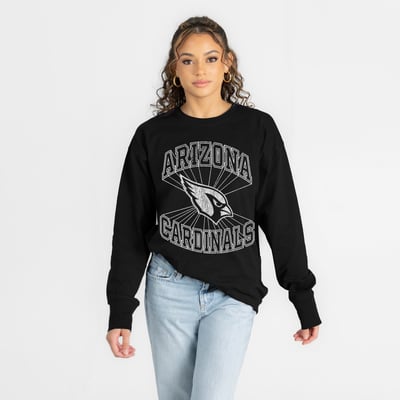 Arizona Cardinals Gameday Couture Women's Spotlight Oversized Long Sleeve T-Shirt - Black