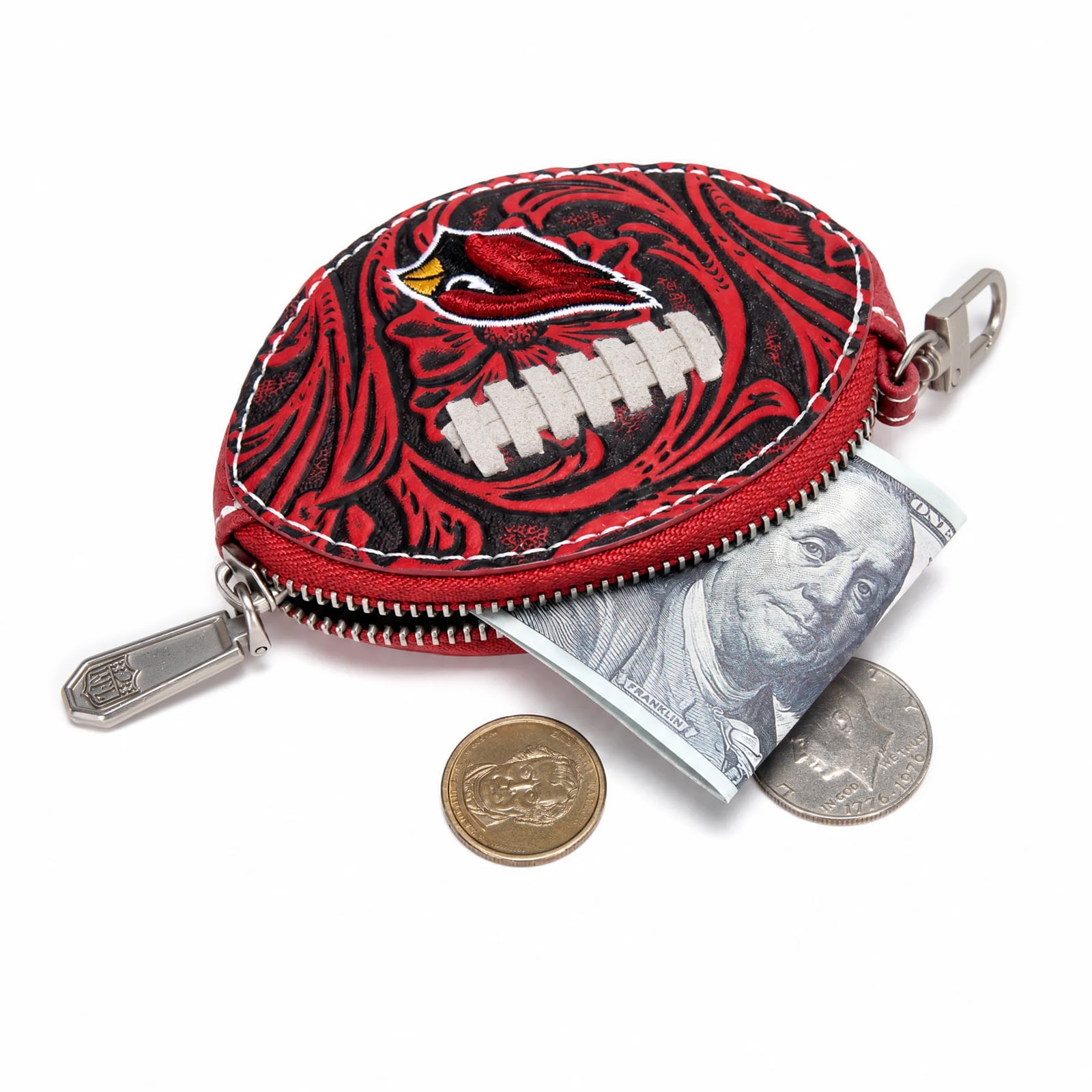 Porte-clés de sac pour femme Montana West Arizona Cardinals Football
