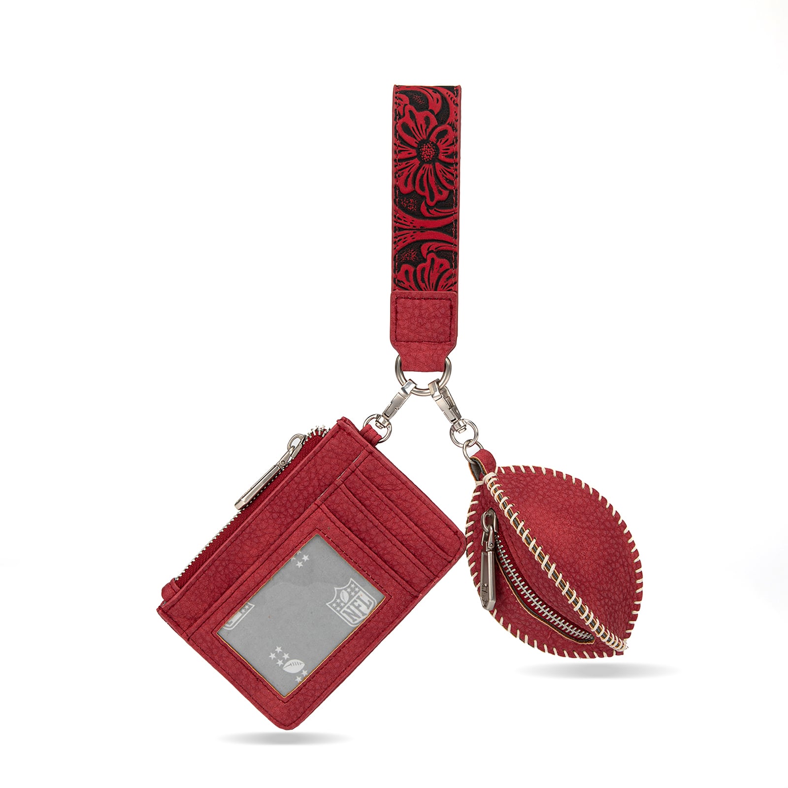Portefeuille et bracelet porte-clés football Montana West Arizona Cardinals pour femmes