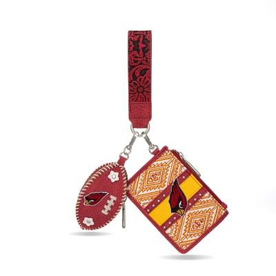 Arizona Cardinals Montana West Women's Wallet & Football Charm Wristlet