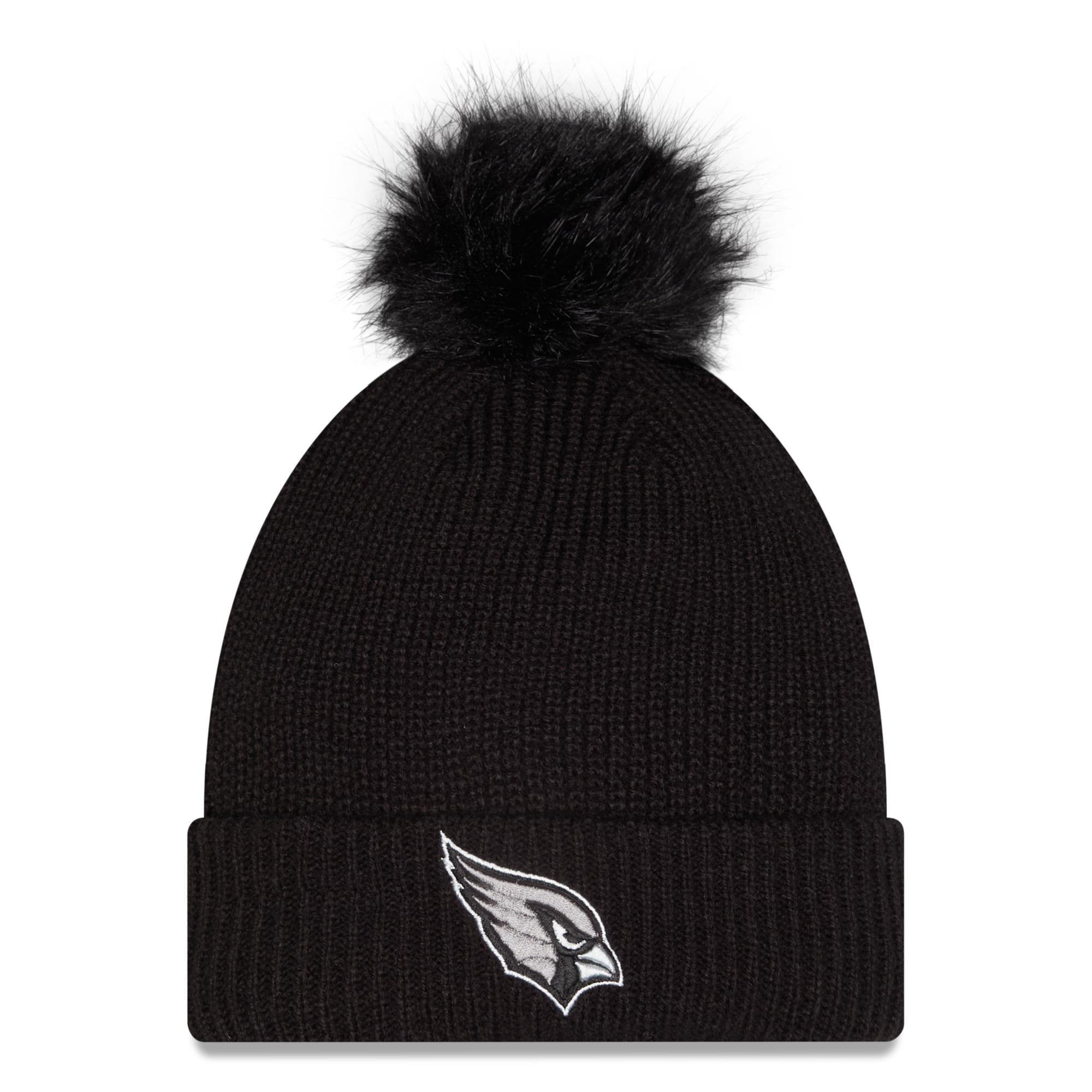 Women's New Era Black Arizona Cardinals 2026 Salute To Service Cuffed Knit Hat with Pom
