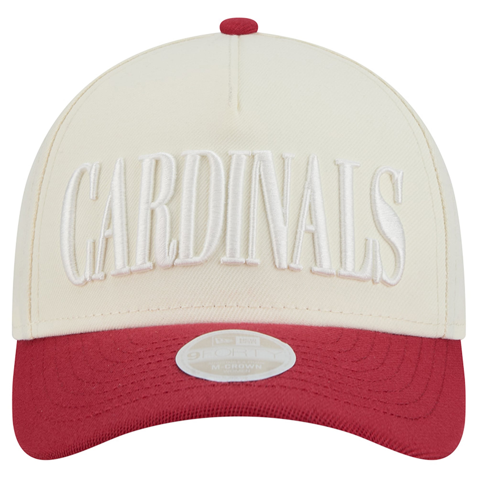 Casquette ajustable New Era Arizona Cardinals crème/rouge à monture A ton sur ton pour femme 9FORTY