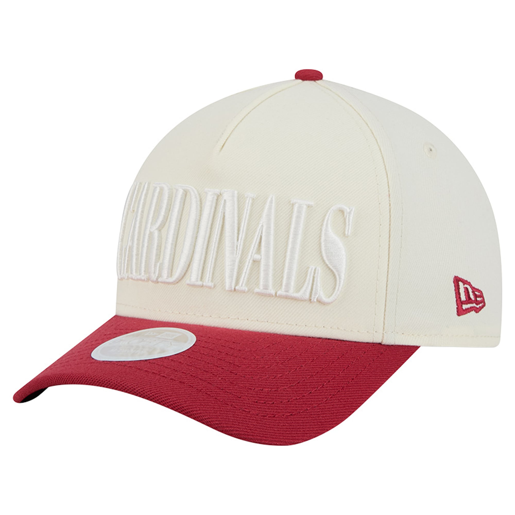 Casquette ajustable New Era Arizona Cardinals crème/rouge à monture A ton sur ton pour femme 9FORTY