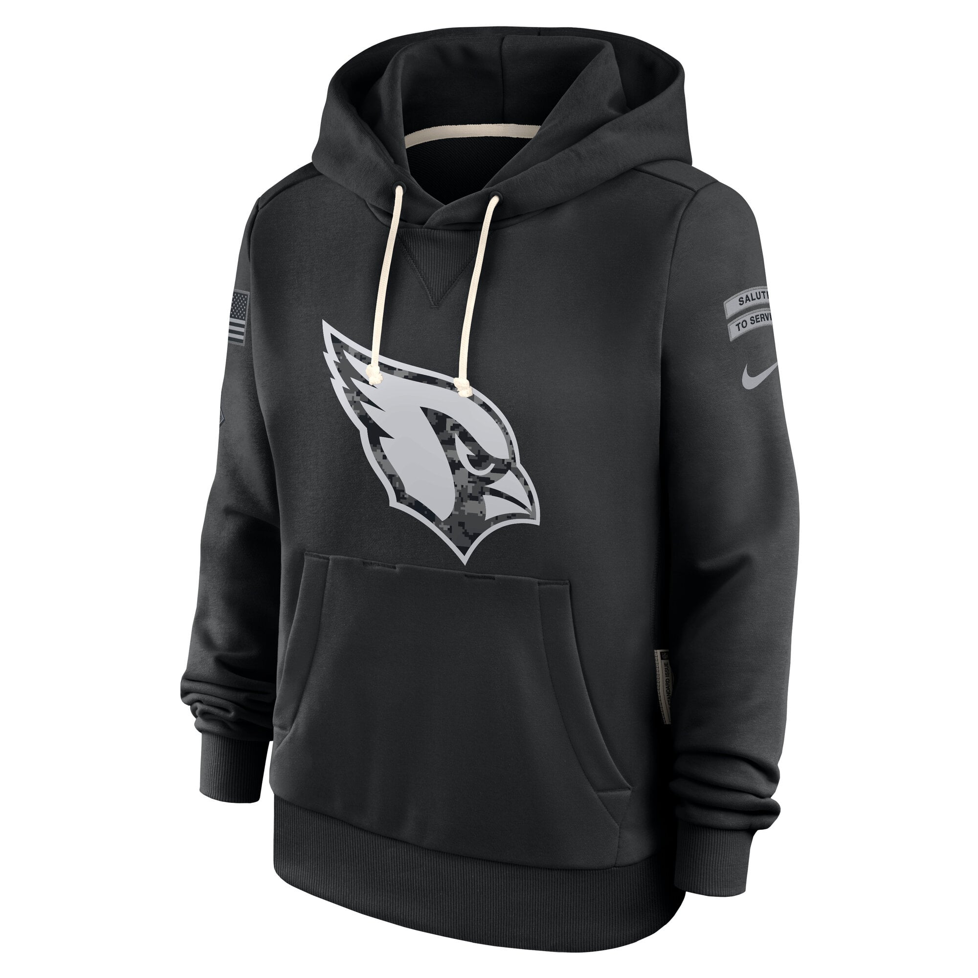 Women's Nike  Black Arizona Cardinals 2026 Salute to Service Sideline Dri-FIT Pullover Hoodie