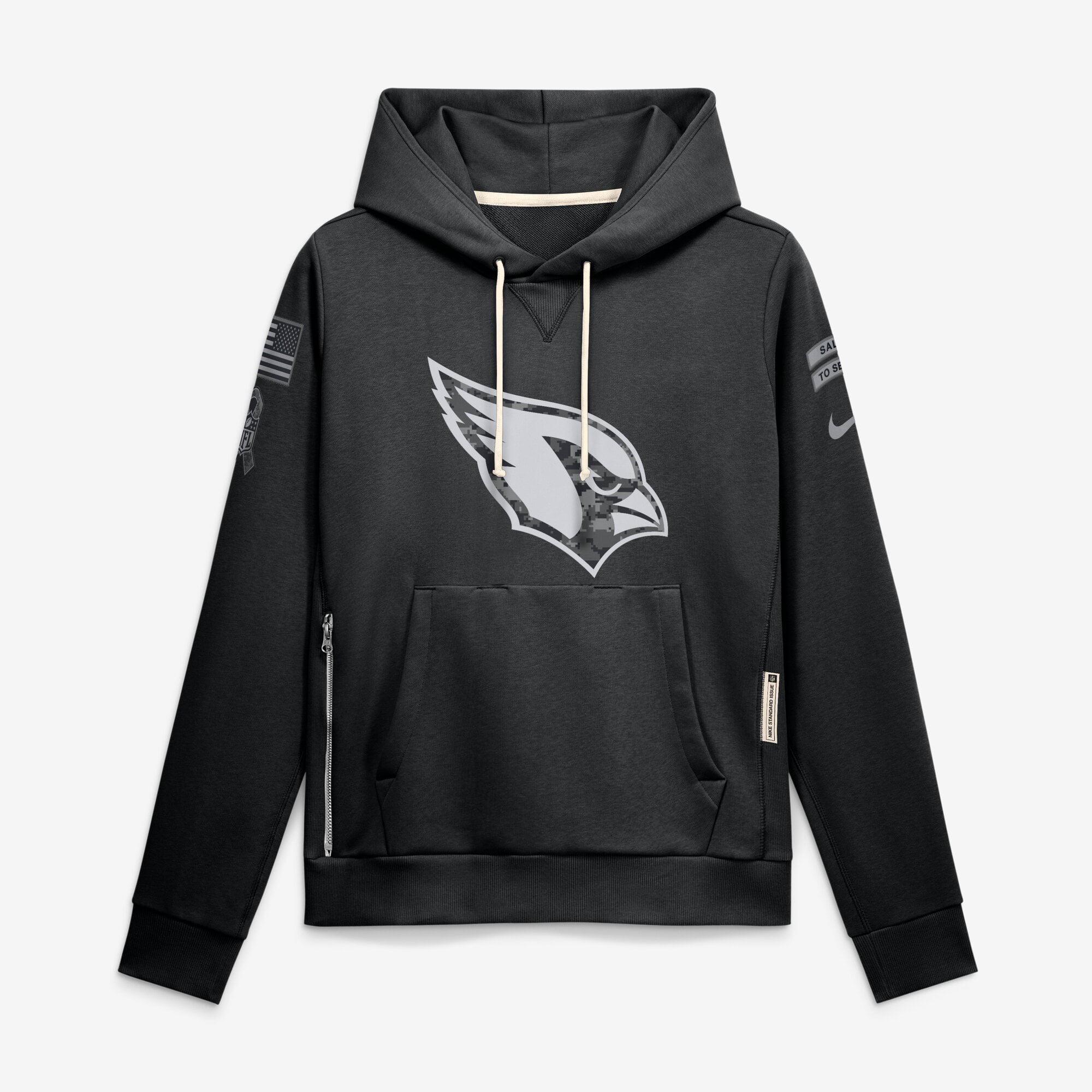 Women's Nike  Black Arizona Cardinals 2026 Salute to Service Sideline Dri-FIT Pullover Hoodie