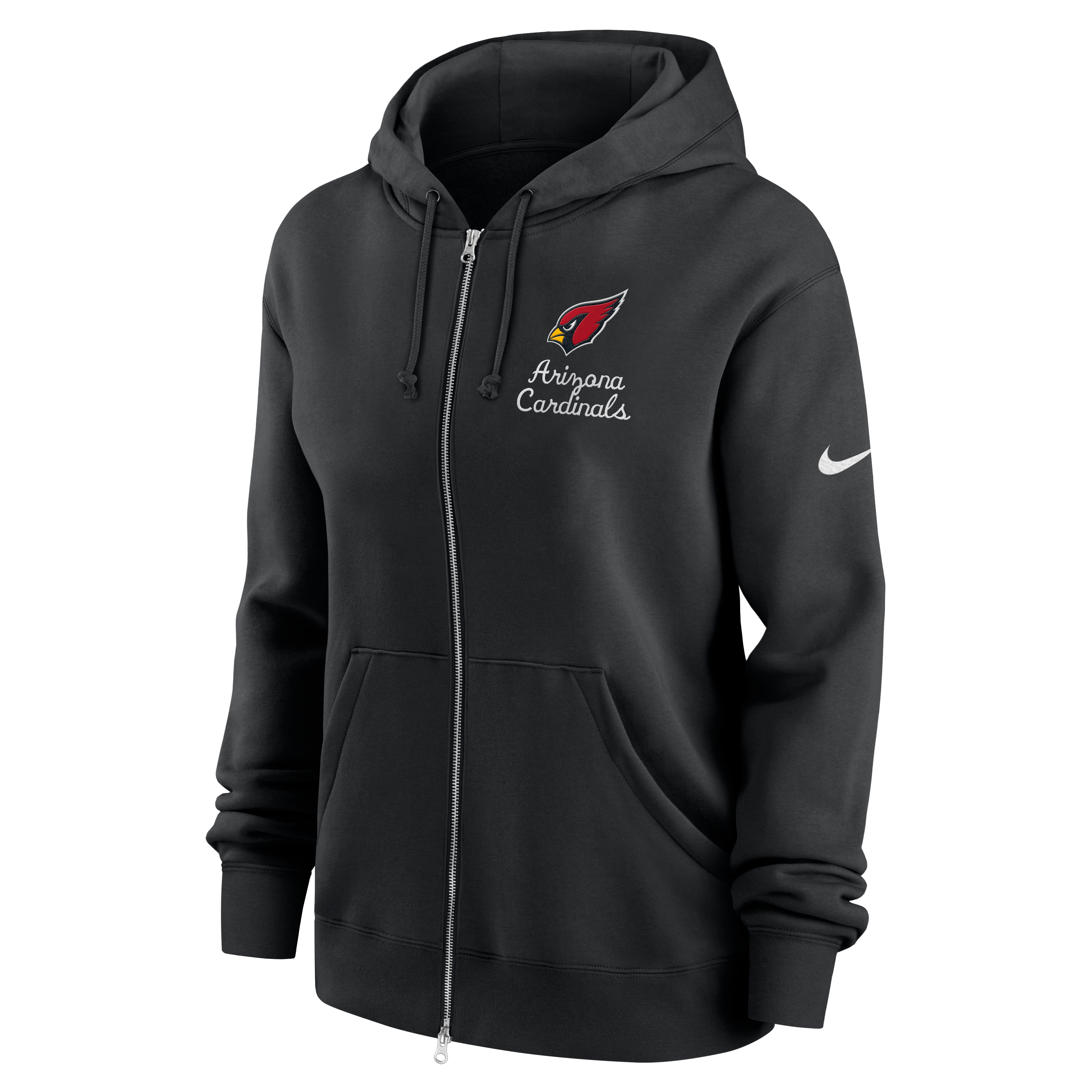 Sweat à capuche zippé Nike Arizona Cardinals noir pour femme