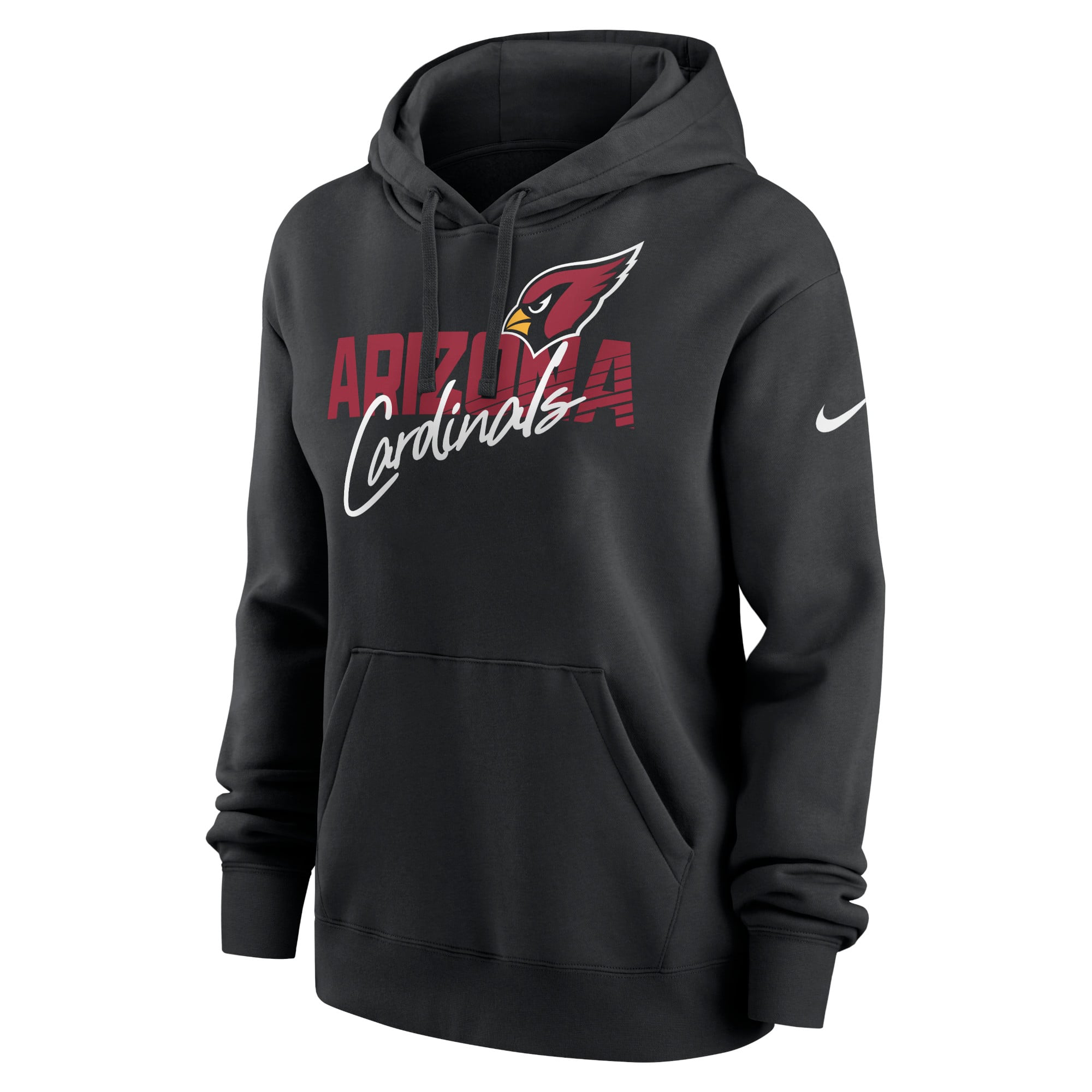 Sweat à capuche en polaire Nike Wordmark Club noir pour femme