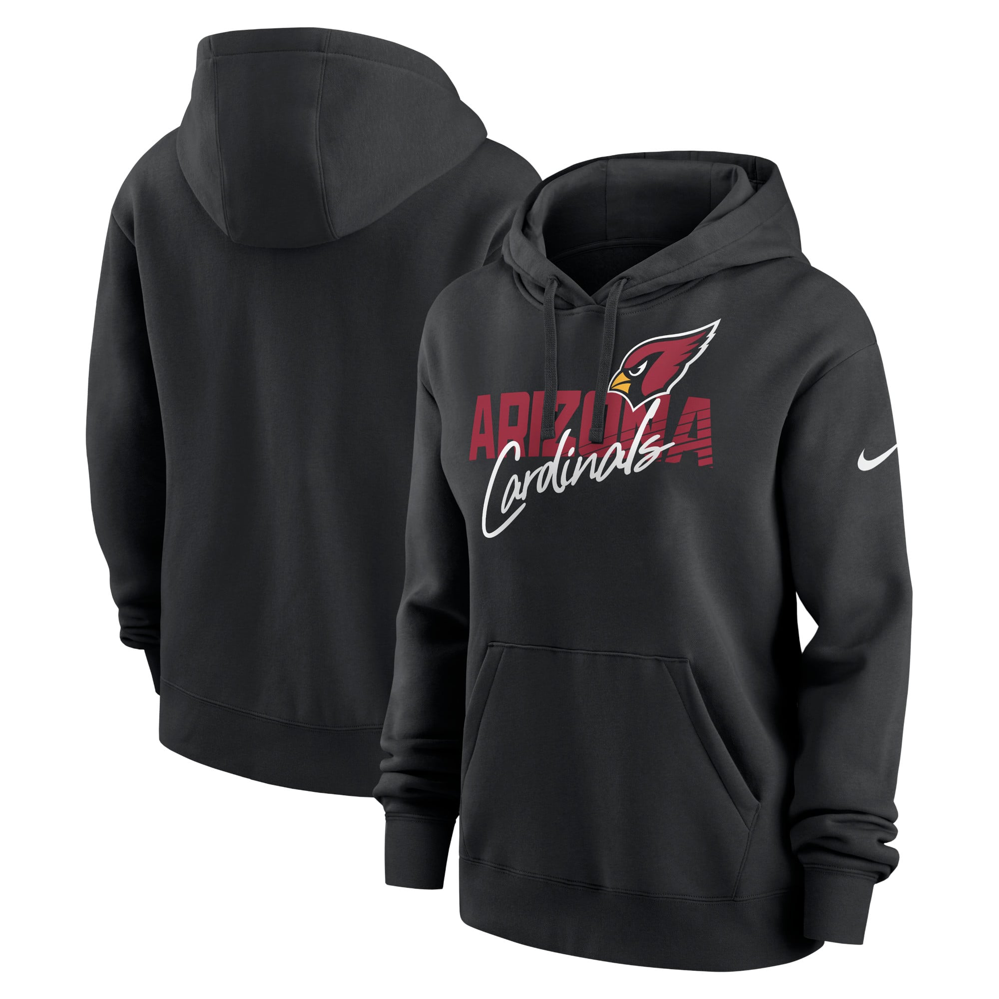 Sweat à capuche en polaire Nike Wordmark Club noir pour femme