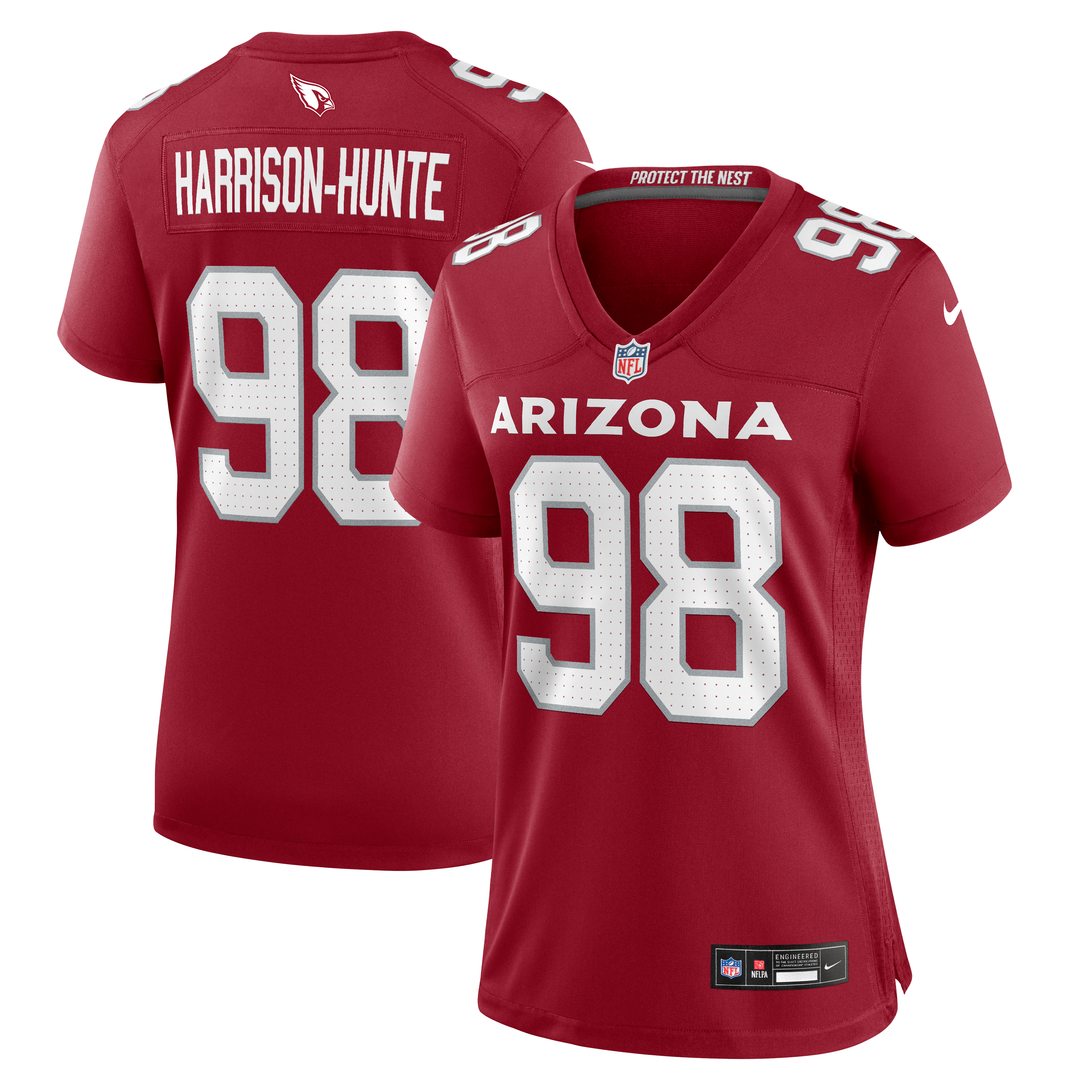 Maillot de match Nike Jared Harrison-Hunte Cardinal Arizona Cardinals pour femmes