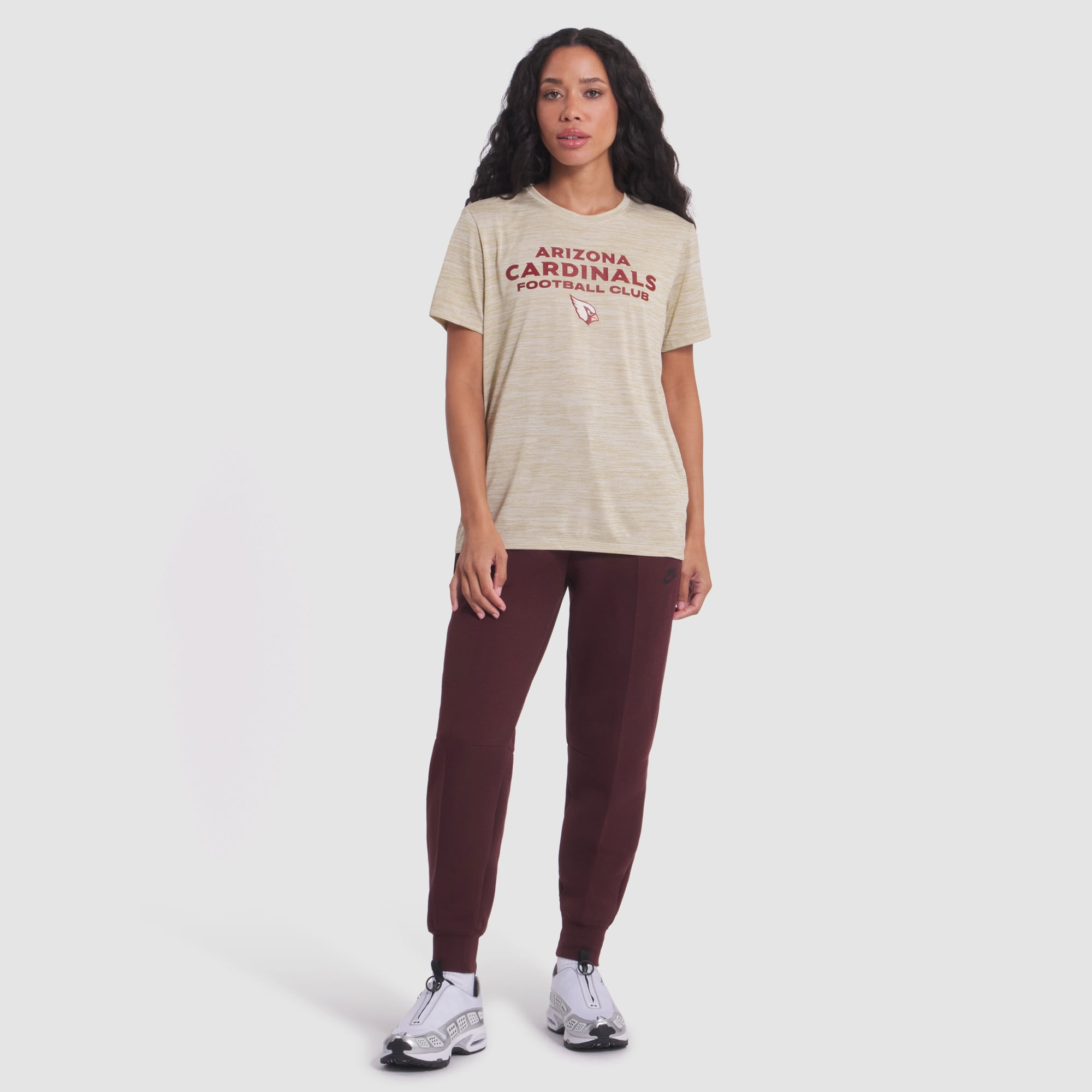 Women's Nike Natural Arizona Cardinals Rivalries Collection Sideline Velocity Dri-FIT T-Shirt