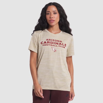  Arizona Cardinals Nike Women's Rivalries Collection Sideline Velocity Dri-FIT T-Shirt - Natural