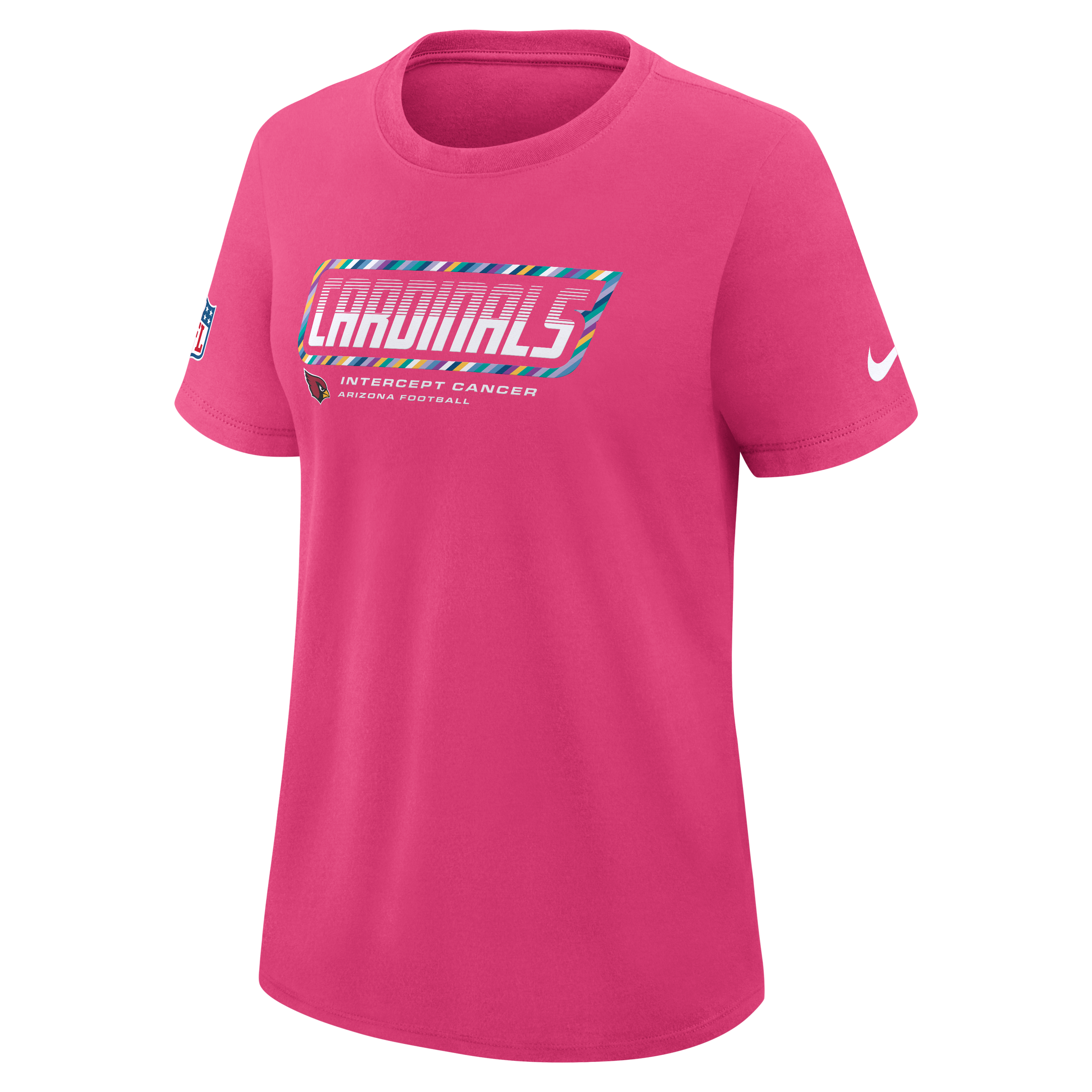 Women's Nike Pink Arizona Cardinals 2026 NFL Crucial Catch Tri-Blend Dri-FIT T-Shirt