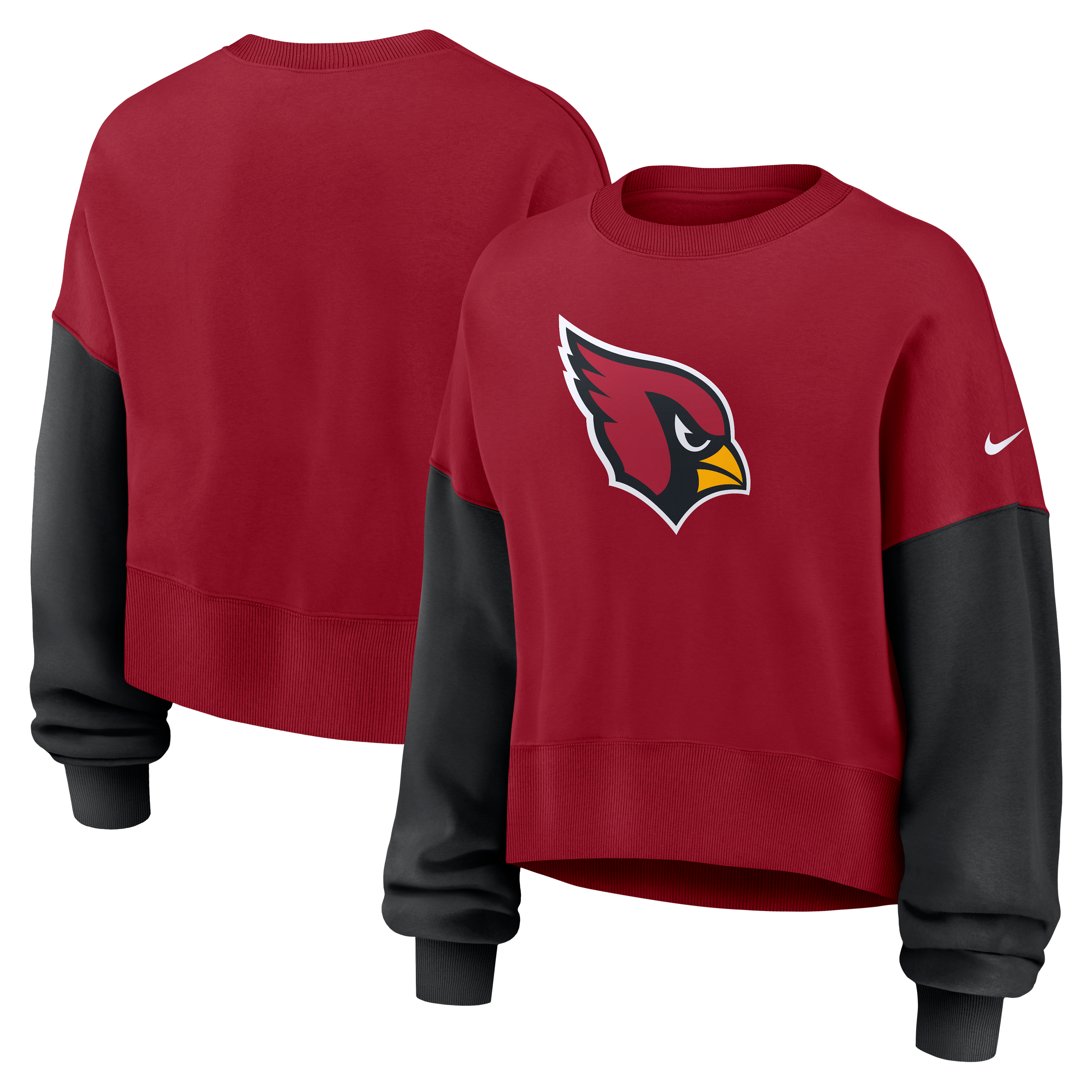 Women's Nike Red Arizona Cardinals Oversized Phoenix Logo Fleece Sweatshirt