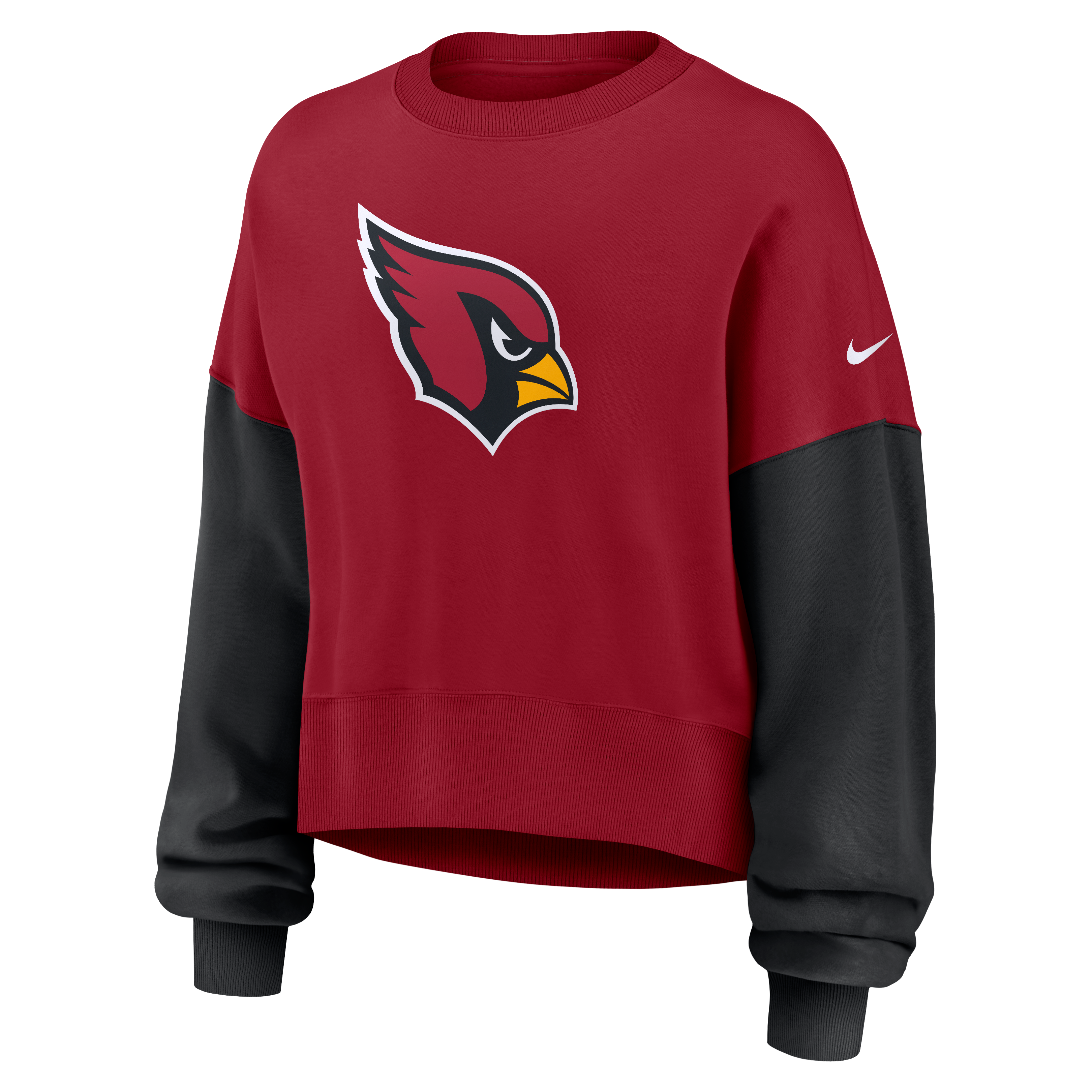 Women's Nike Red Arizona Cardinals Oversized Phoenix Logo Fleece Sweatshirt