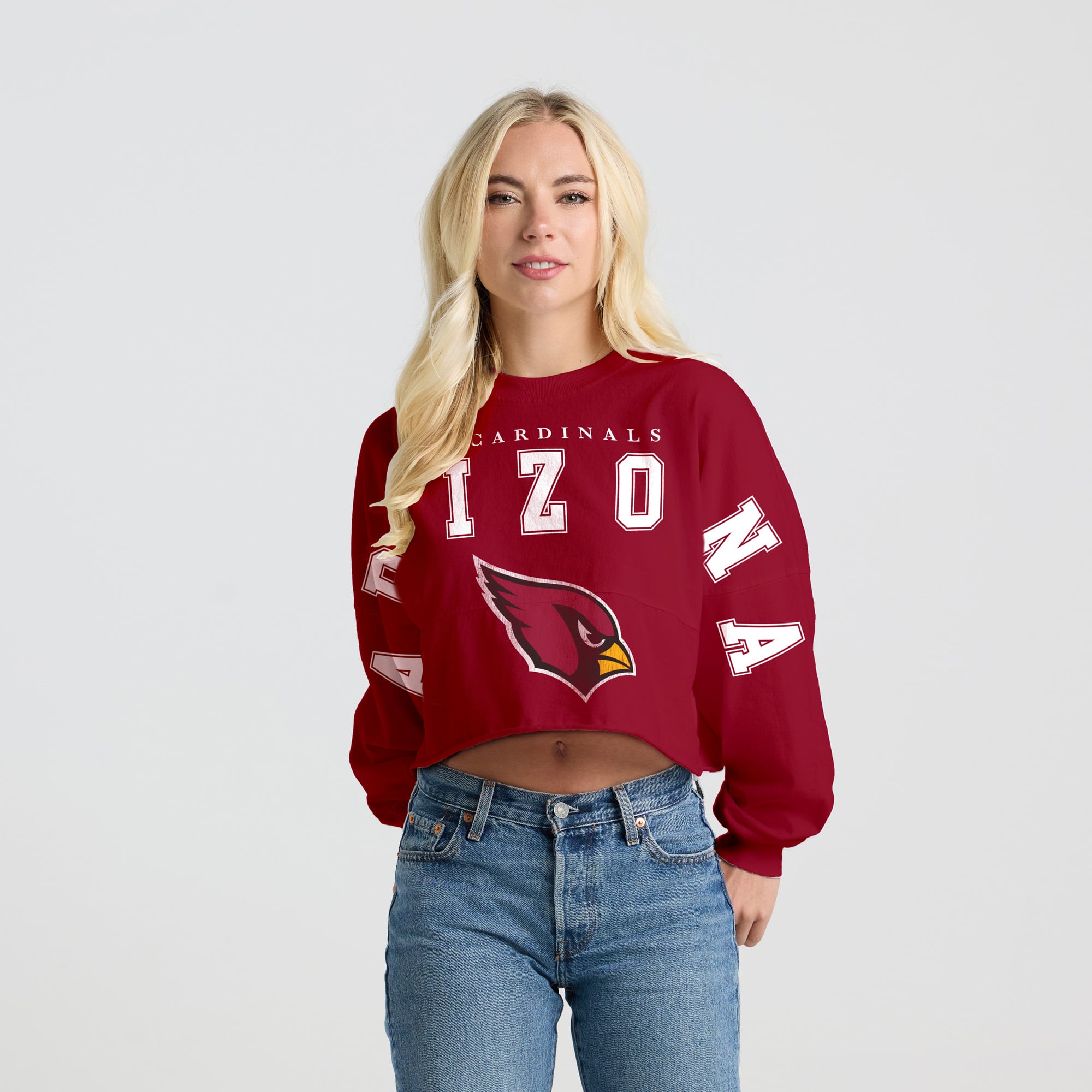 T-shirt court à manches longues Spirit Jersey pour femmes, Arizona Cardinals