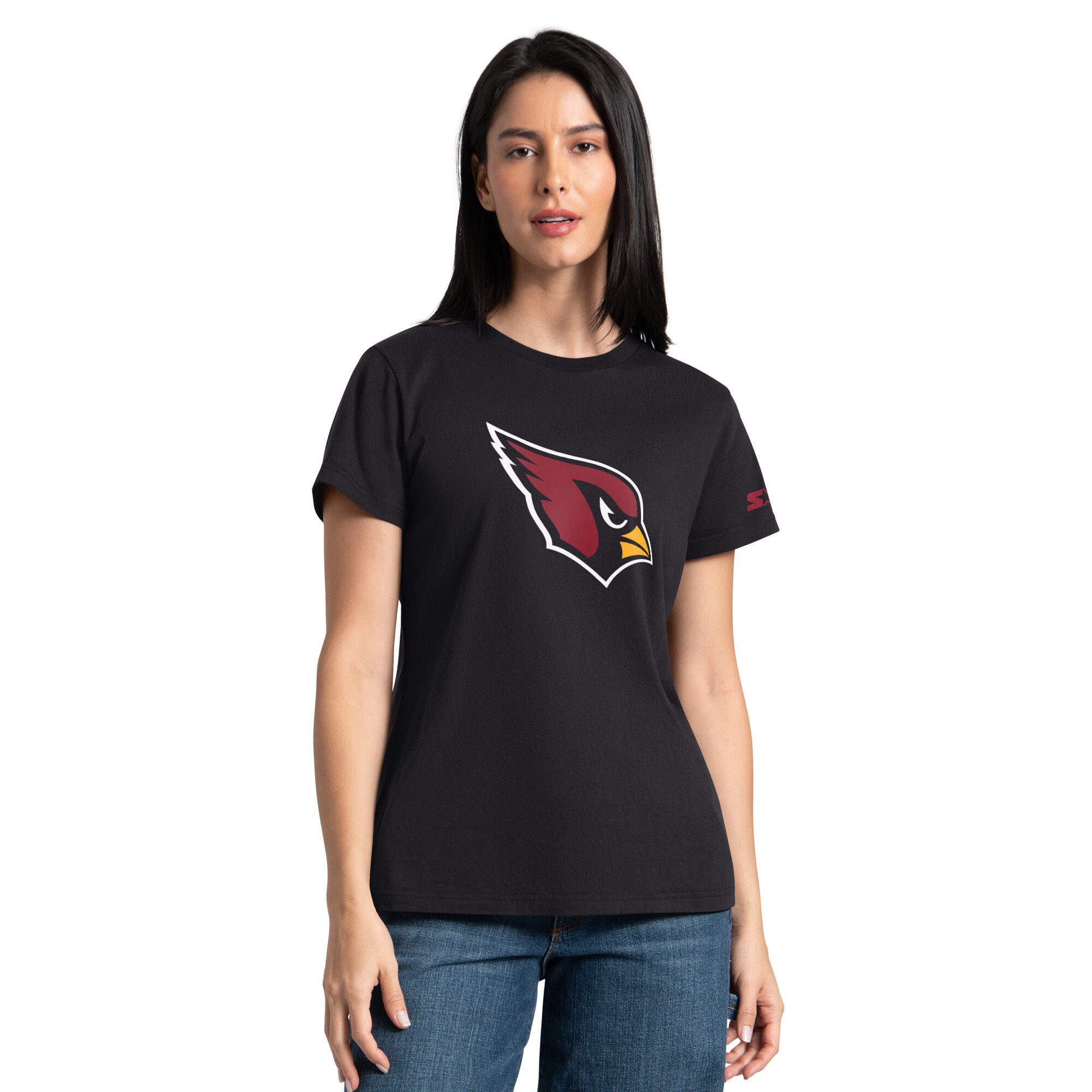 Ensemble sweat à capuche et t-shirt Starter noir/cardinal pour femme, Arizona Cardinals