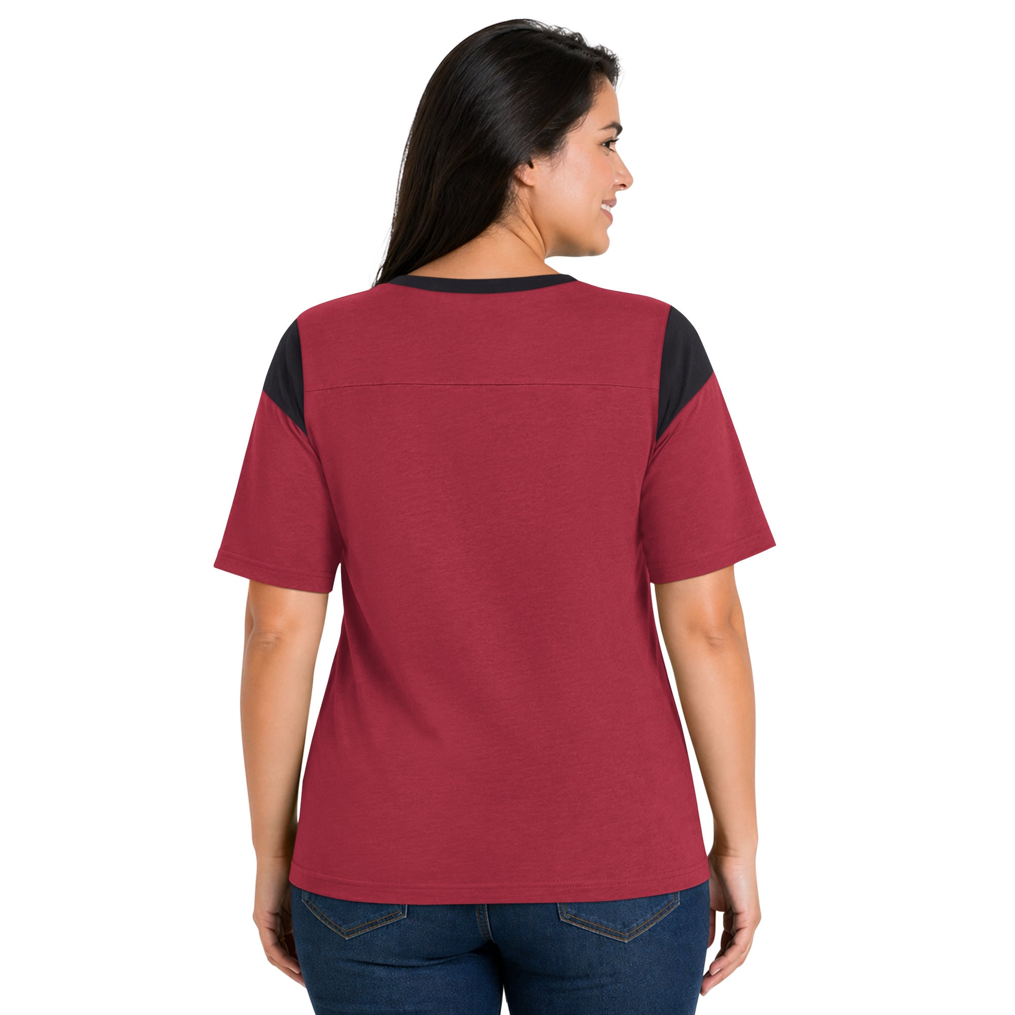 Women's Starter Cardinal Arizona Cardinals Plus Linebacker Slub T-Shirt