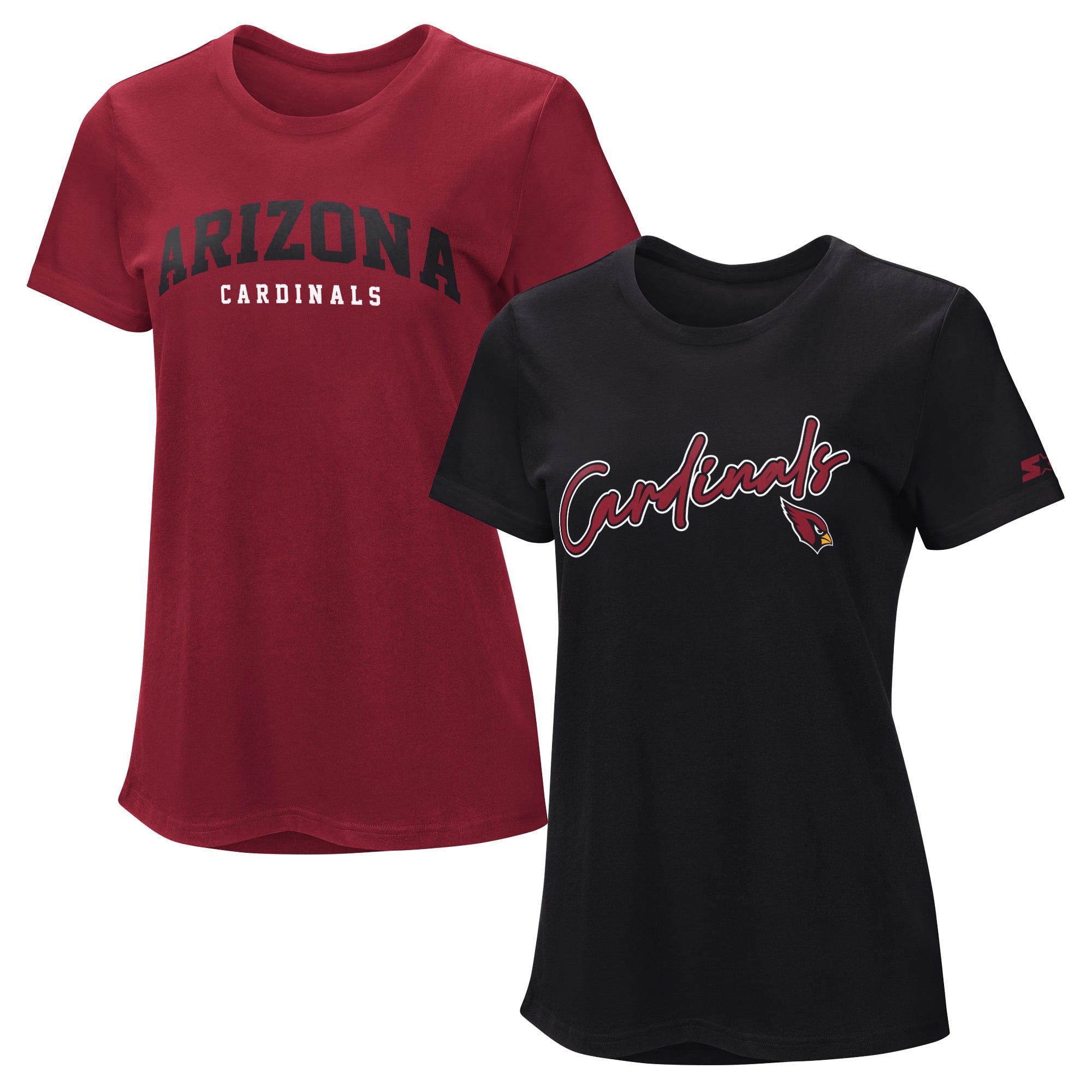 Pack de t-shirts Starter Cardinal/Noir pour femmes des Arizona Cardinals