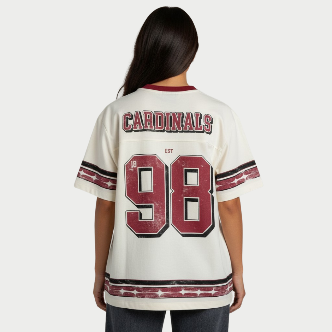 T-shirt boyfriend oversize crème Arizona Cardinals pour femme de The Wild Collective