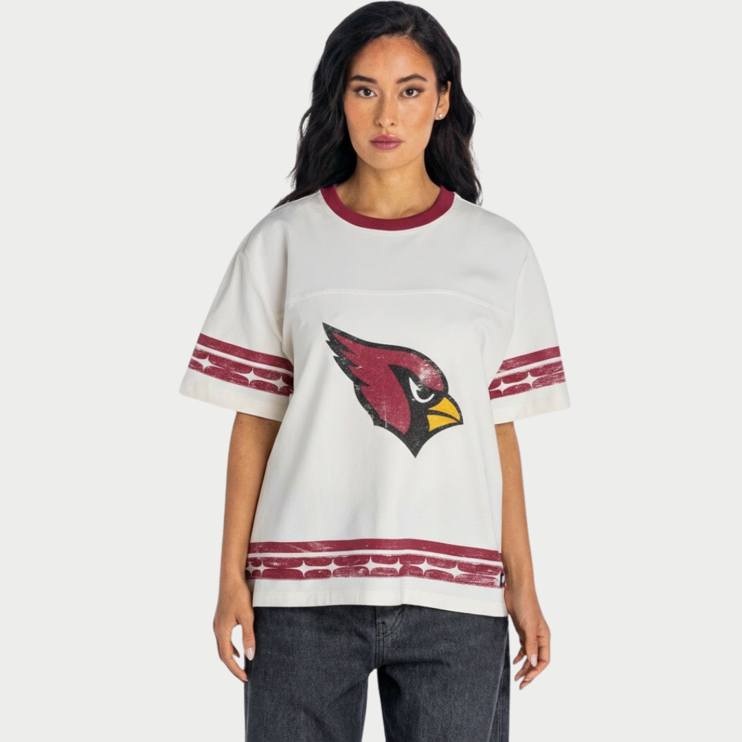 T-shirt boyfriend oversize crème Arizona Cardinals pour femme de The Wild Collective