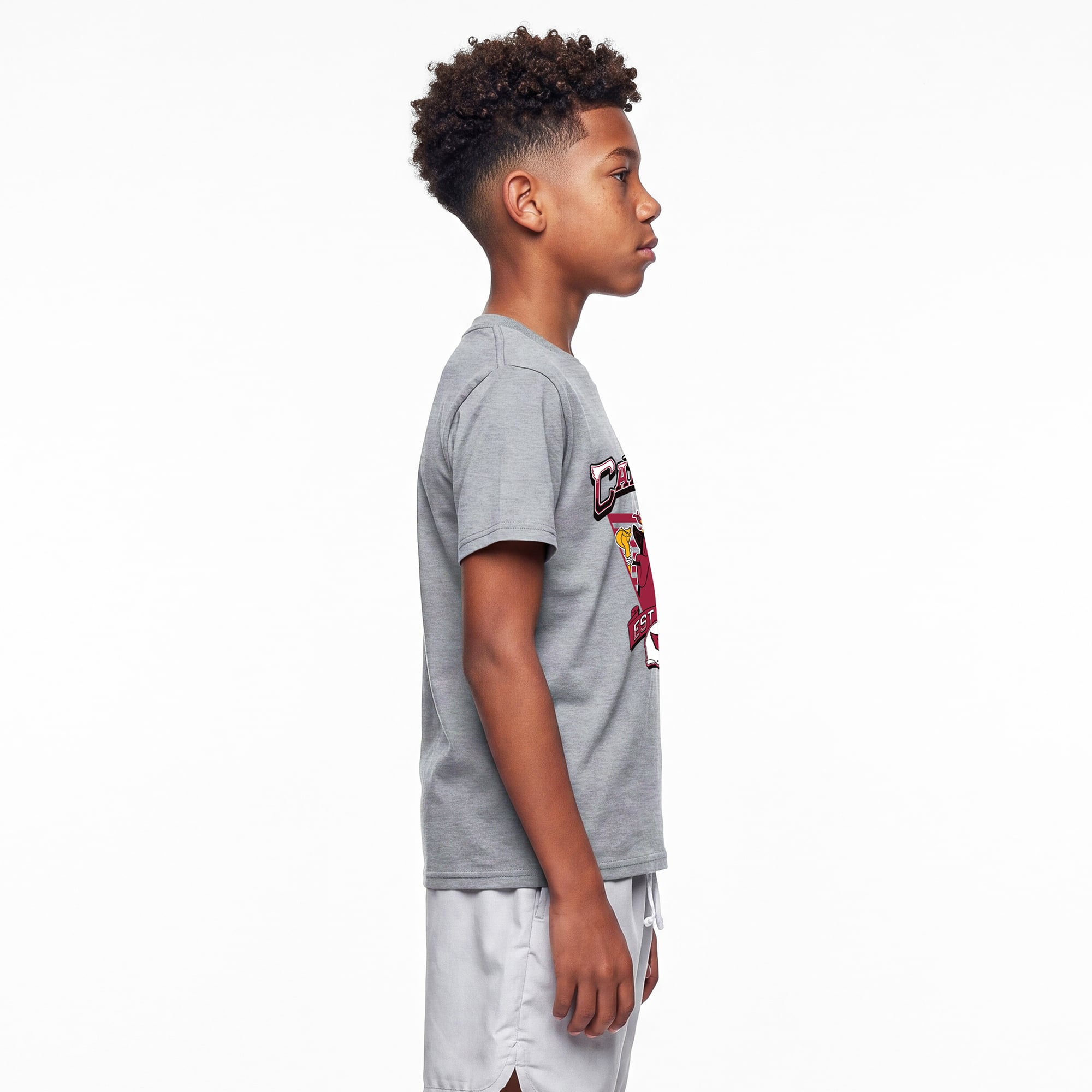 Youth Disney x Champion Heather Gray Arizona Cardinals Jafar & Iago T-Shirt