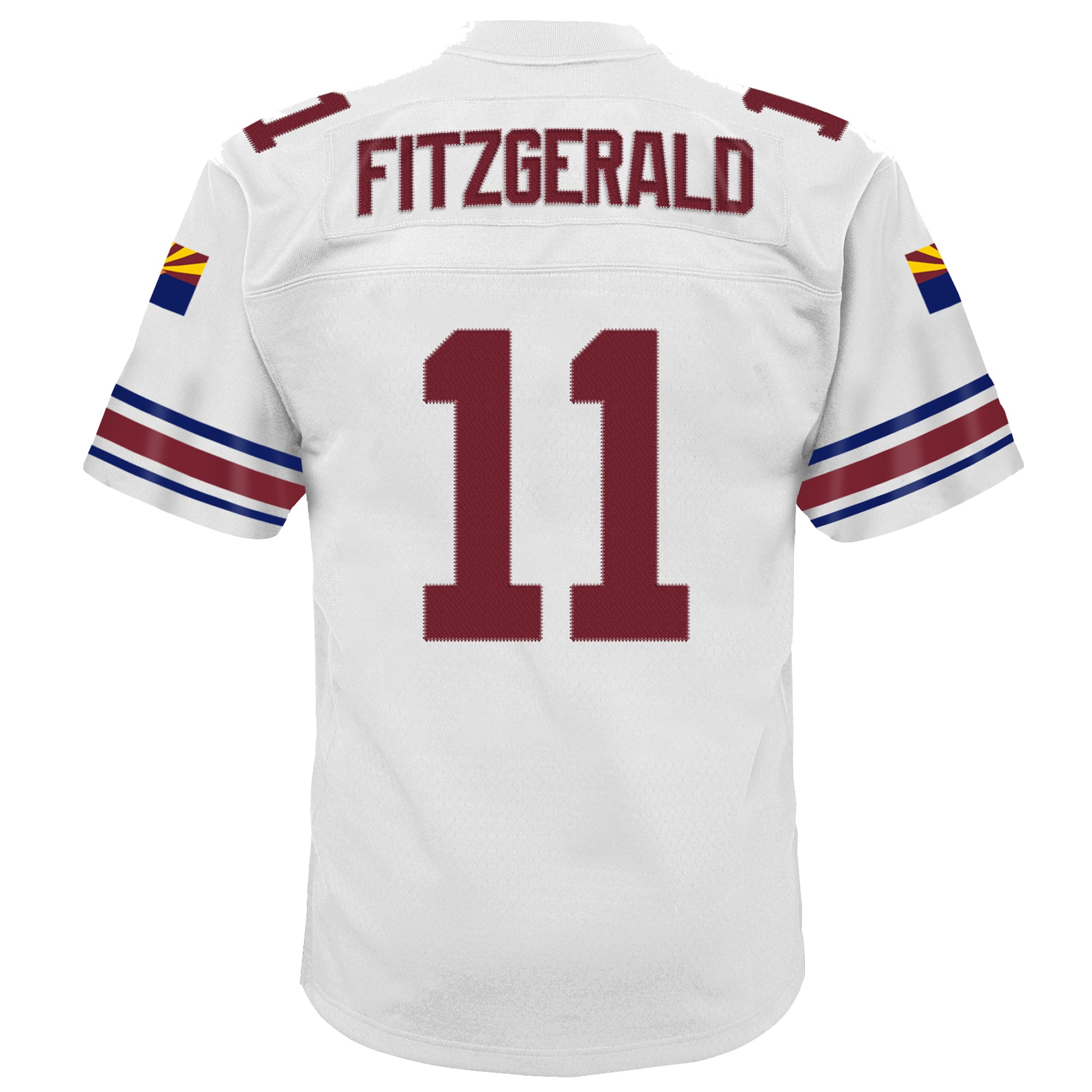 Maillot rétro domicile Mitchell & Ness Larry Fitzgerald blanc des Cardinals de l'Arizona, collection 2004, pour jeunes.