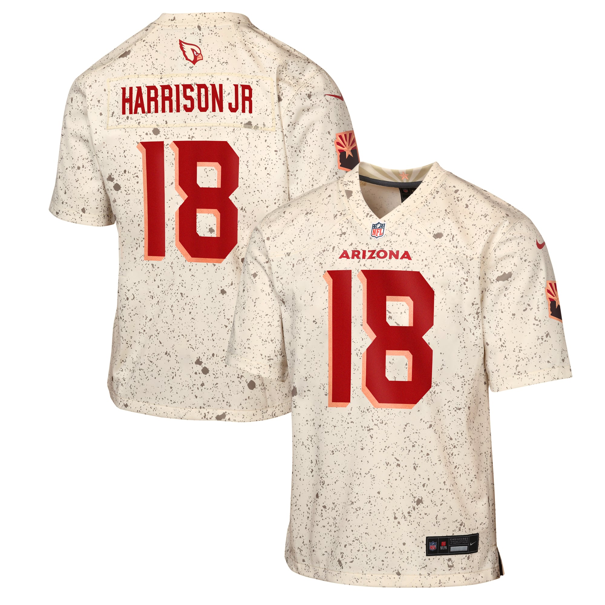 Youth Nike Marvin Harrison Jr. Natural Arizona Cardinals Rivalries Collection Game Jersey