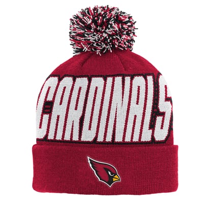 Arizona Cardinals Outerstuff Youth Cuffed Knit Hat with Pom - Cardinal