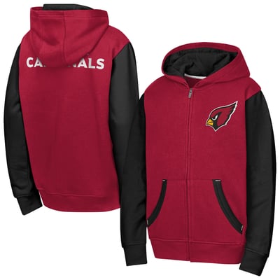 Arizona Cardinals Outerstuff Youth Stadium Colorblock Full-Zip Hoodie - Cardinal
