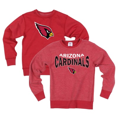  Arizona Cardinals Wes & Willy Youth Reversible Fleece Sweatshirt - Cardinal
