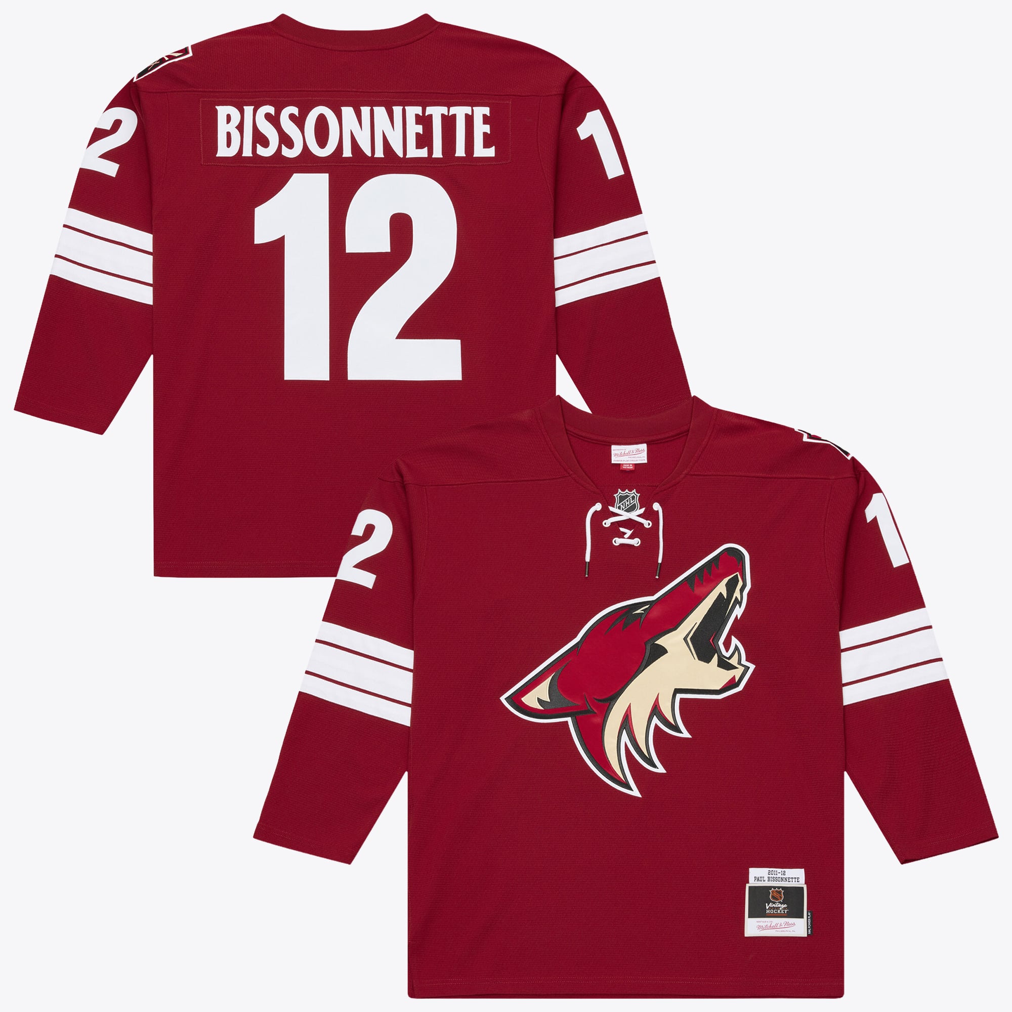 Men's Mitchell & Ness Paul Bissonnette Garnet Arizona Coyotes 2011/12  Power Play Jersey