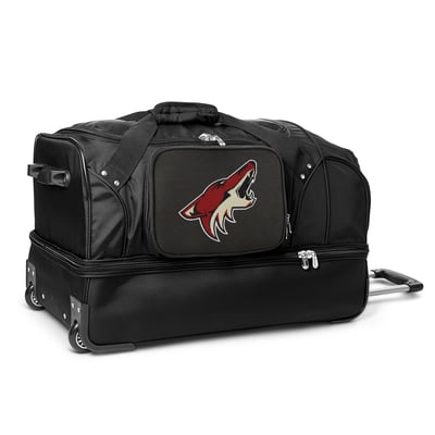 Arizona Coyotes MOJO 27'' 2-Wheel Drop Bottom Rolling Duffel Bag - Black