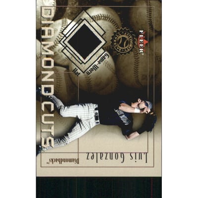 2001 Fleer Authority Diamond Cuts Memorabilia #27 Luis Gonzalez Hat/240