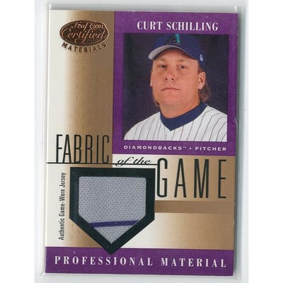 2001 Leaf Certified Materials Fabric of the Game #111BA Curt Schilling