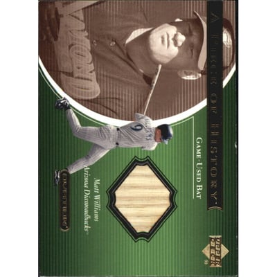 2001 Upper Deck Ovation A Piece of History #MW Matt Williams
