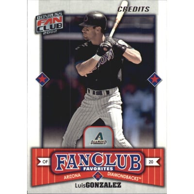 2002 Donruss Fan Club Credits #266 Luis Gonzalez FC