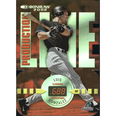 2002 Donruss Production Line Die Cuts #23 Luis Gonzalez SLG/100*