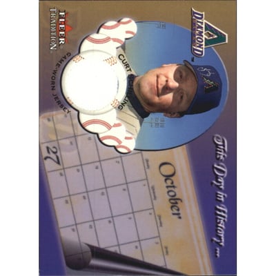 2002 Fleer Tradition Update This Day In History Game Used #17 Curt Schilling Jsy